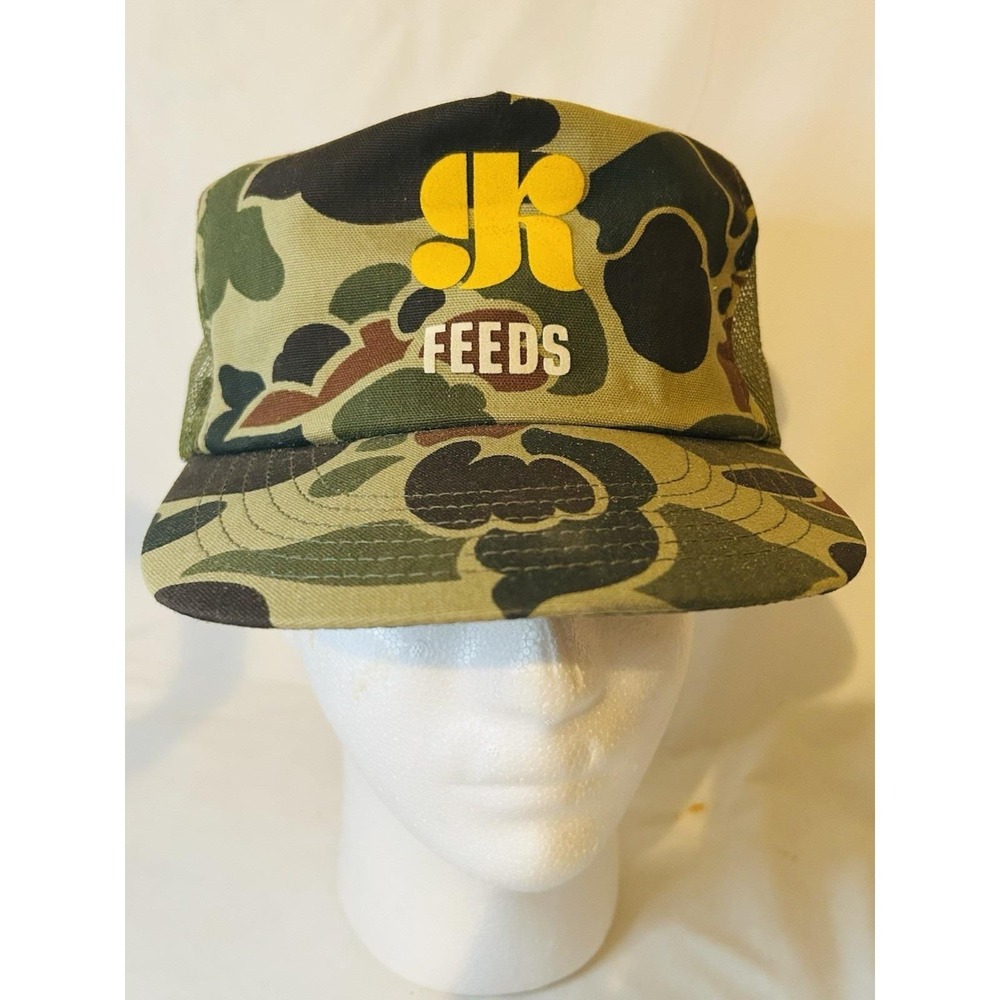 Gold Kist Vintage Goldkist Feed Camo Hat Mesh Snapback Cap